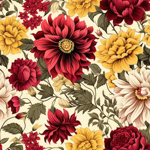 seamless flower colorful wallpaper