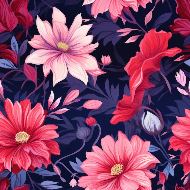 seamless flower colorful wallpaper