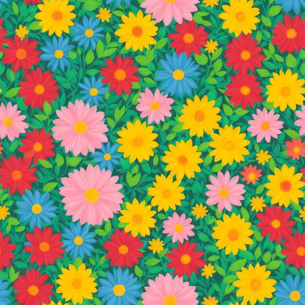 Photo seamless flower pattern background texture