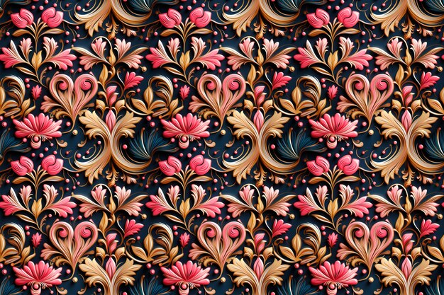 Photo seamless flower pattern digital wallpaper