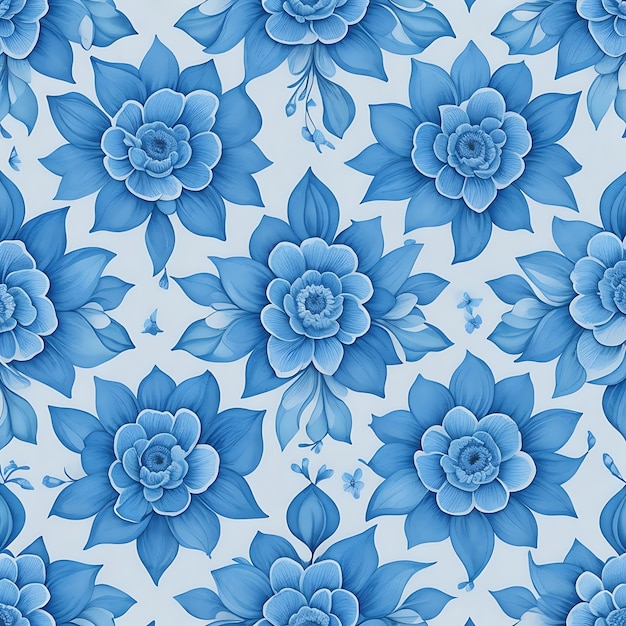 seamless flower pattern generative ai