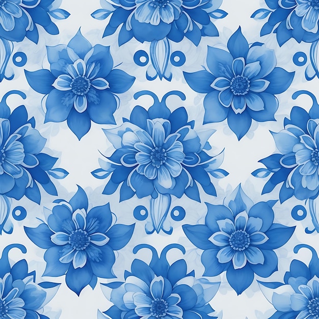 Photo seamless flower pattern generative ai