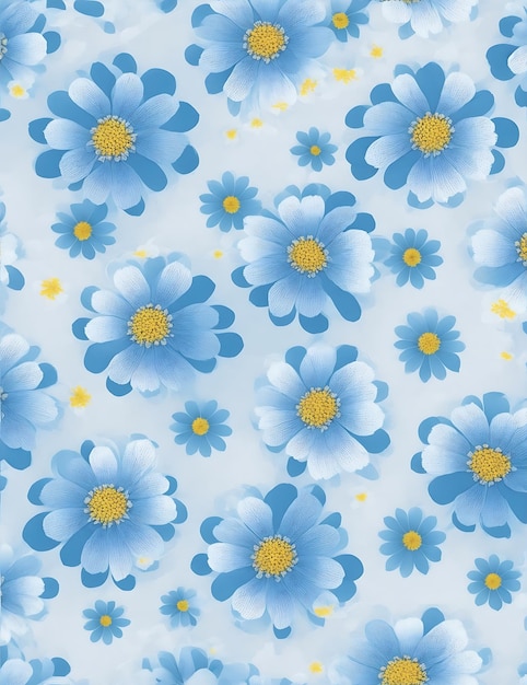 Photo seamless flower repeating patterns design white background