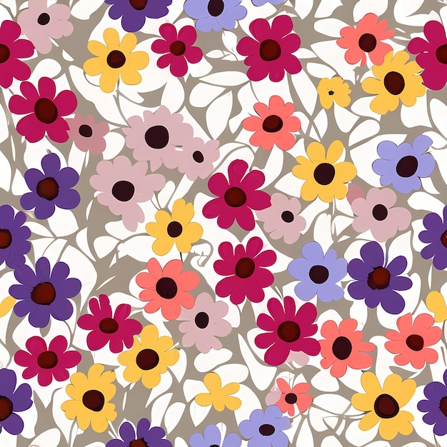 Seamless flowers pattern