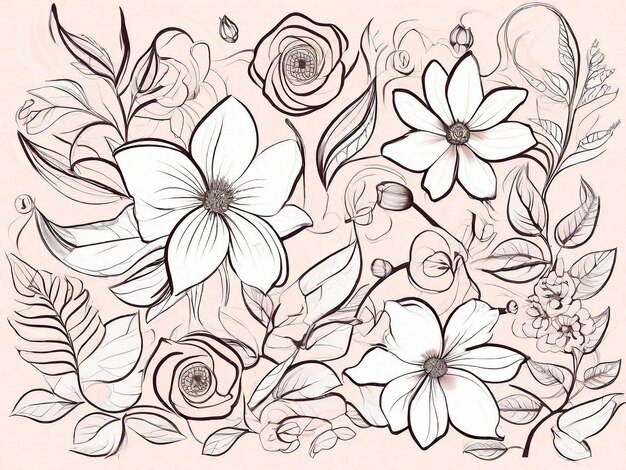 Photo seamless flowers pattern