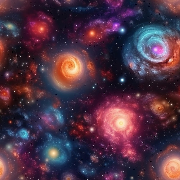 Seamless galaxy in high resolution for decoration