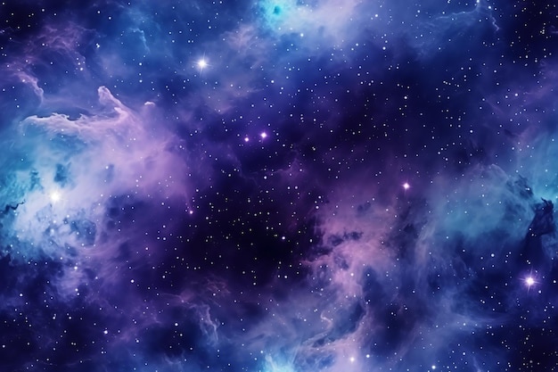 Seamless Galaxy Pattern Ai generative