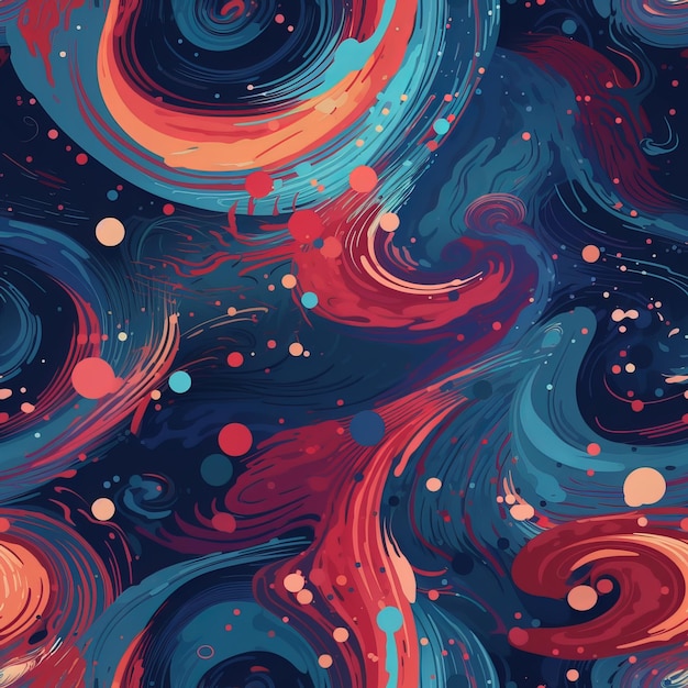 Seamless Galaxy and SpaceInspired Pattern