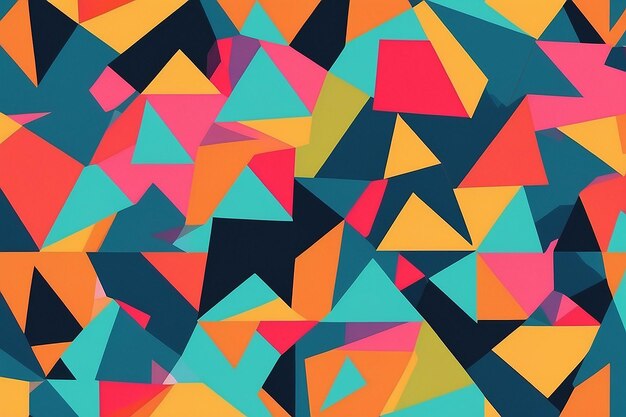 Seamless geometric pattern Bright colors and simple shapes Trendy seamless pattern designs