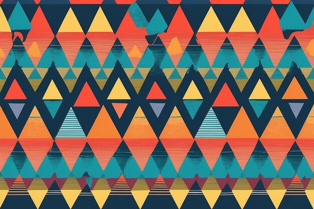 Seamless geometric pattern Bright colors and simple shapes Trendy seamless pattern designs