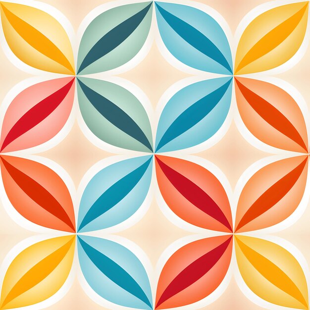 Seamless geometric pattern with simple repetitive geometrical forms