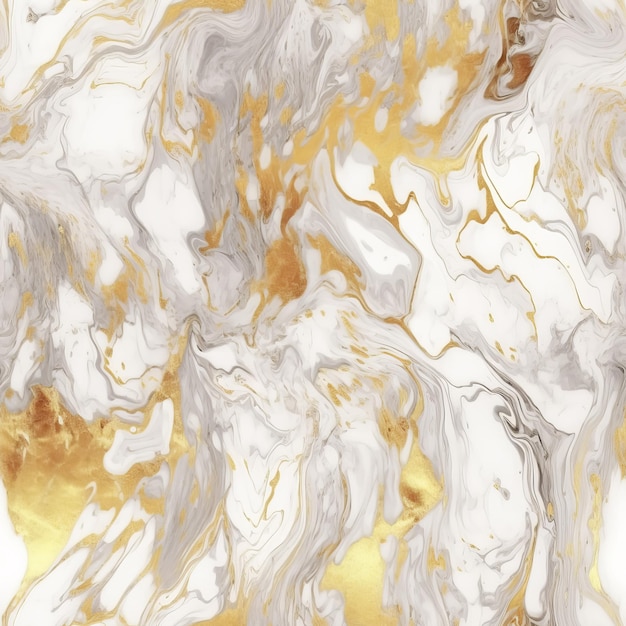 Seamless Gold and White Marble Pattern