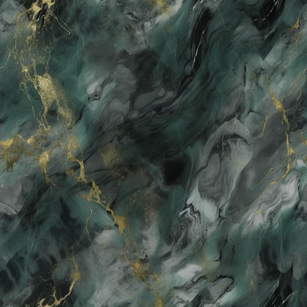 Seamless Green and Gray Marble Pattern