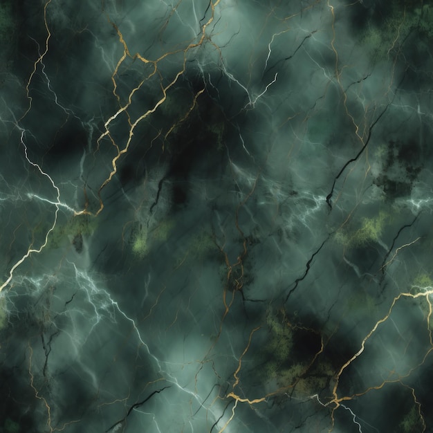 Seamless Green and Gray Marble Pattern