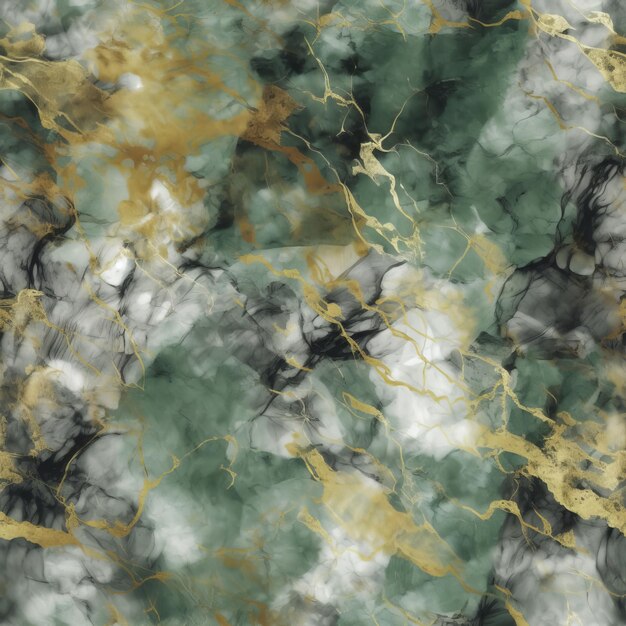 Seamless Green and Gray Marble Pattern