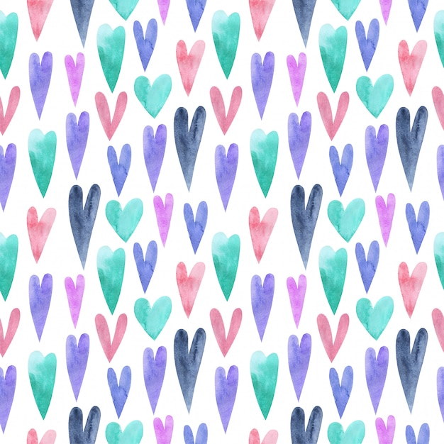 Seamless hand painted patercolor pattern. Repeatable background.