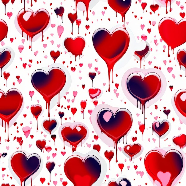 Seamless hearts pattern in high resolution for decoration