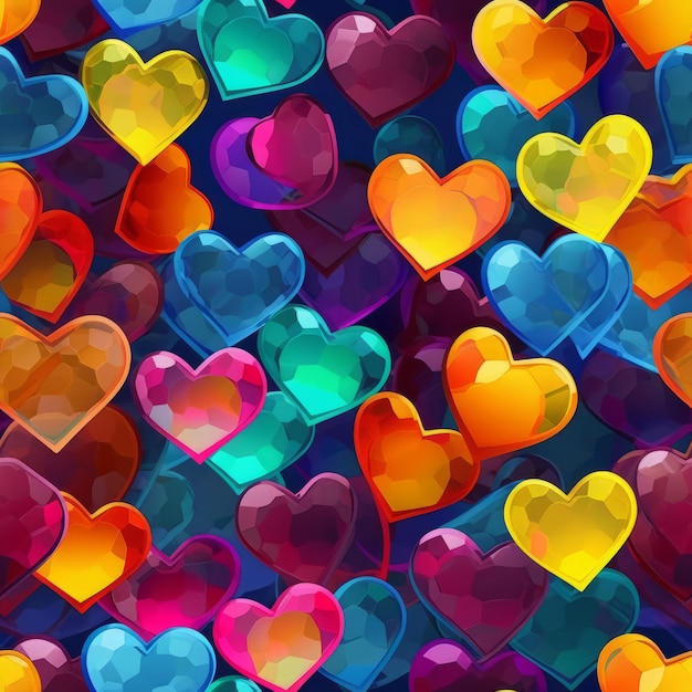 Seamless hearts pattern in high resolution for decoration