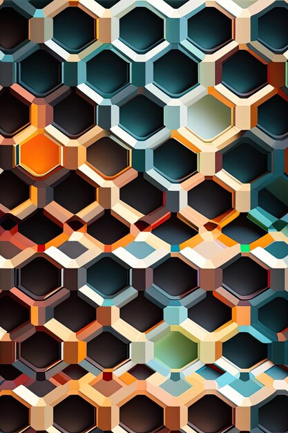 Seamless hexagons background