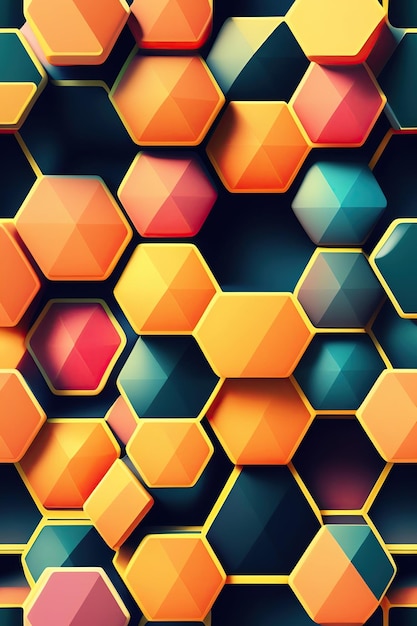 Seamless hexagons background