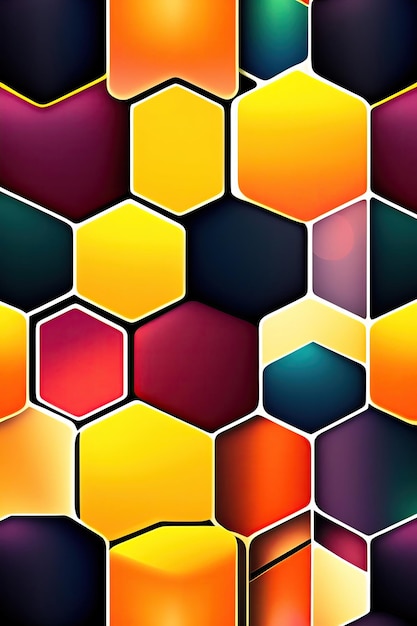 Seamless hexagons background