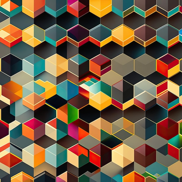 Seamless hexagons background