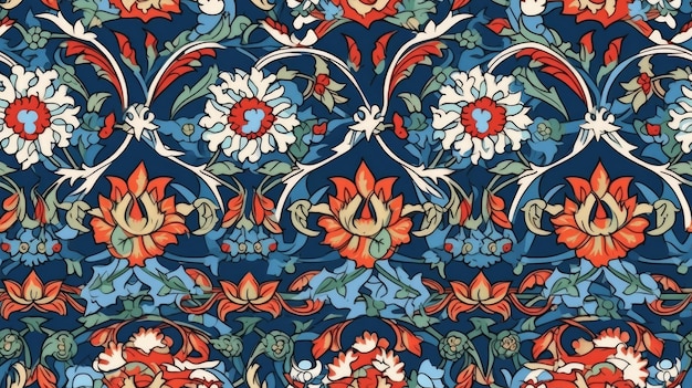 Seamless Intricate Repeating Turkish Pattern