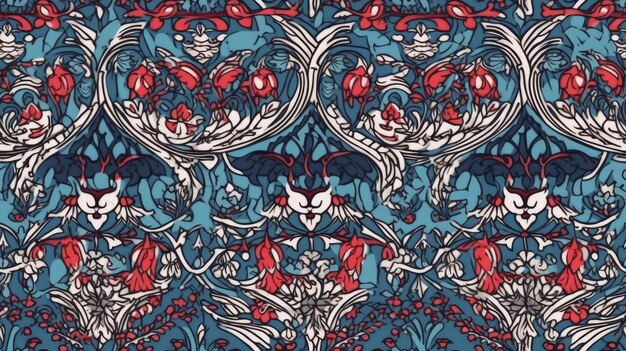 Seamless Intricate Repeating Turkish Pattern