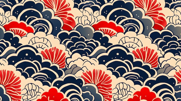 Seamless Japanese pattern background