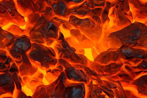 Seamless Lava Pattern Ai generative