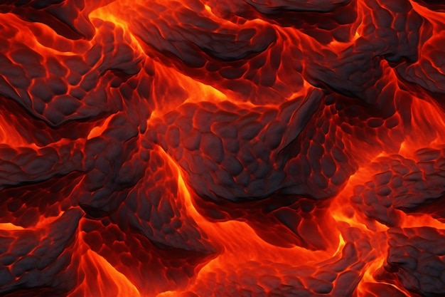Seamless Lava Pattern Ai generative