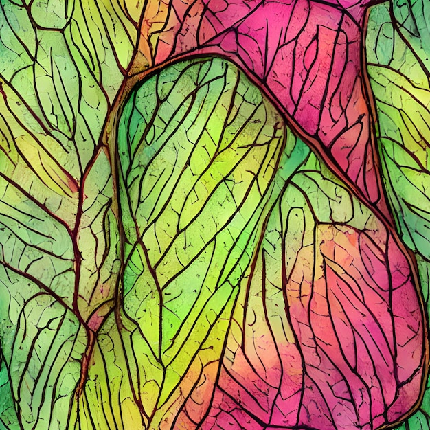 이 없는 잎 생성 AI 패턴 요소 모양 식물 추상 텍스처 배경