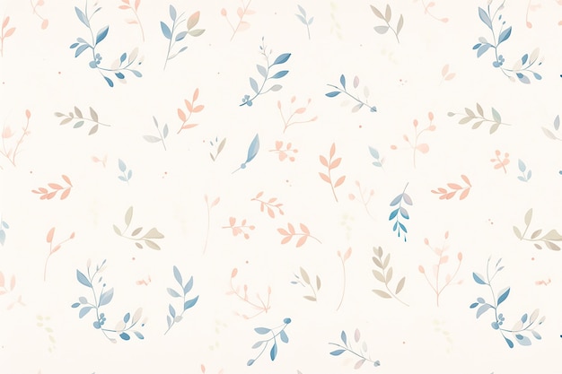 seamless leaves pattern in pastel background wallpaper