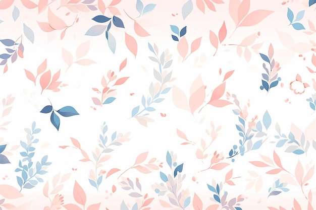 Photo seamless leaves pattern in pastel background wallpaper