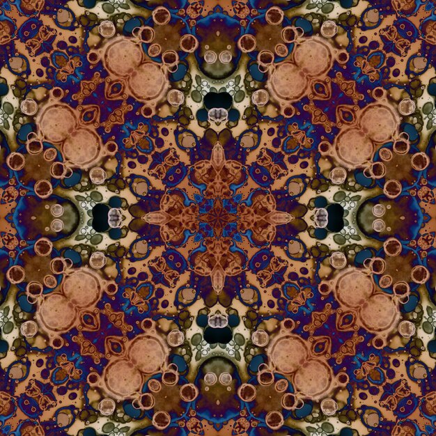 Photo seamless mandala pattern square woven texture