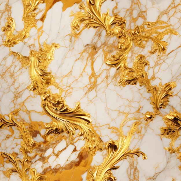 Seamless marble and gold texture