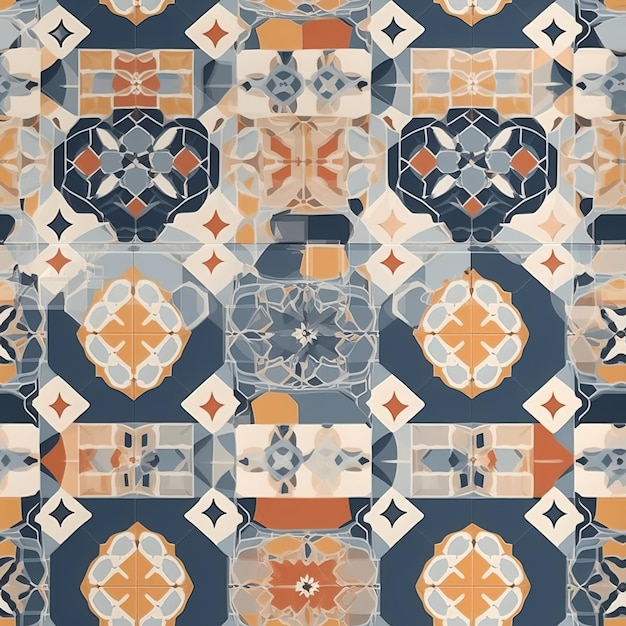 seamless minimalist moroccan tiles