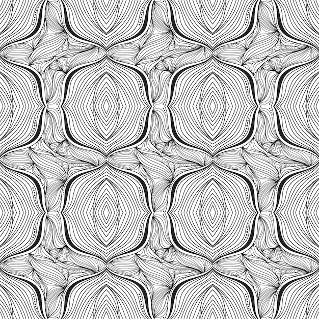 Seamless monochrome geometric pattern