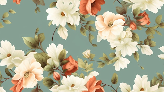 A Seamless Mosaic of Dainty Flowers