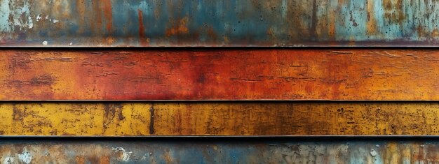 Photo seamless multicolor panoramic grunge rusted metal background texture rust and oxidized metal