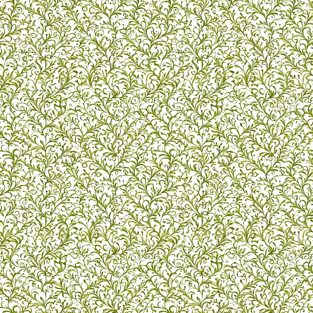 Photo seamless natural plant pattern with leaves