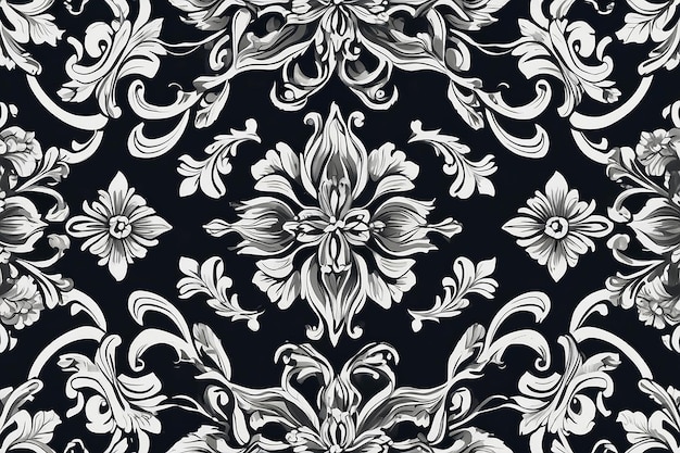 Photo seamless ornamental vector pattern