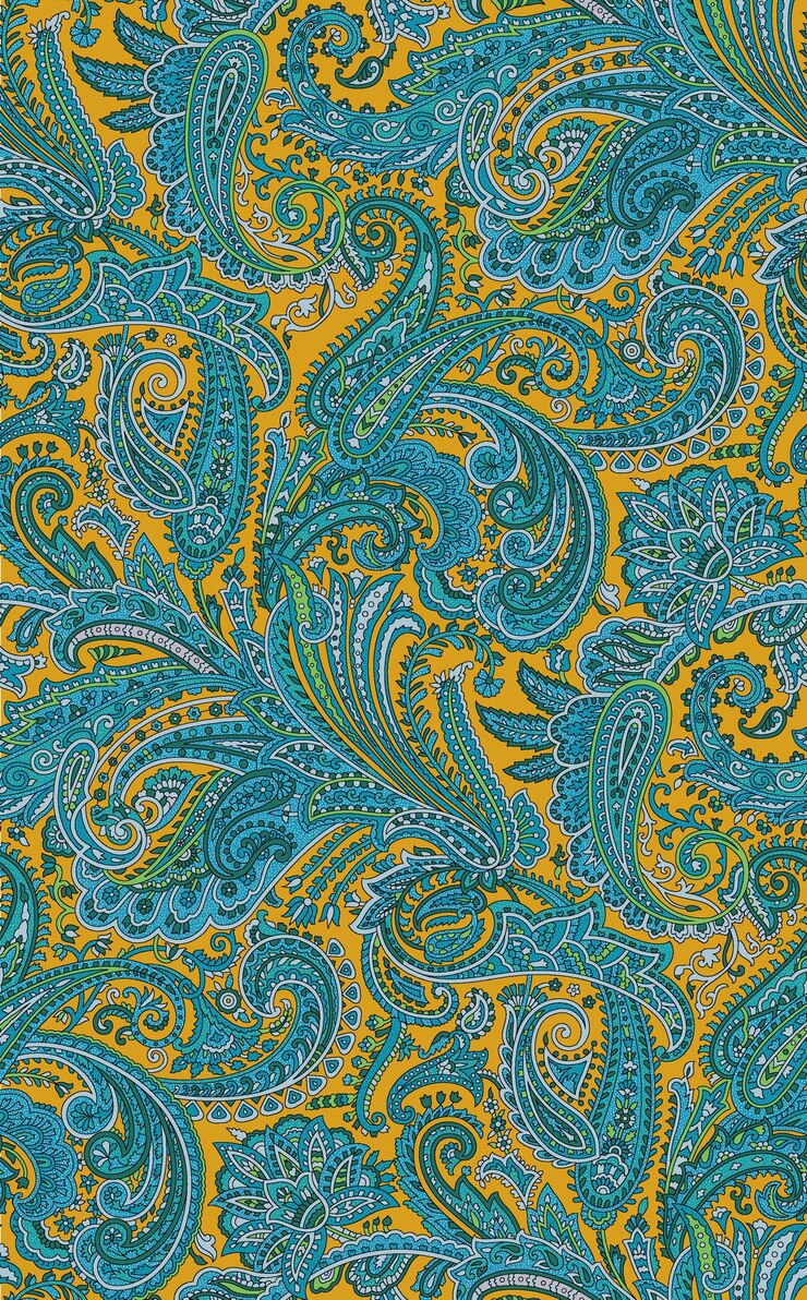 Photo seamless paisley pattern design for wallpaper fabric print