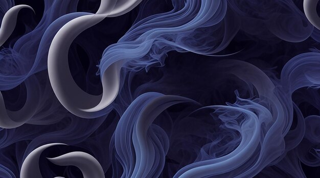 A seamless pattern 3d render abstract backgroundsmoke effect with transparent background