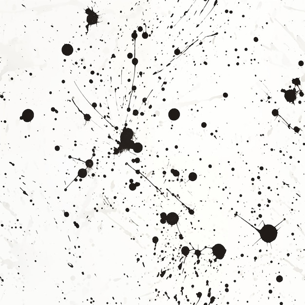 Фото Бесшовный рисунок белый фон с рассеянными пятнами черного чернила