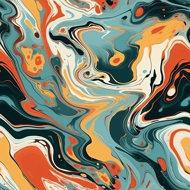 Seamless pattern of abstract marble painting with liquid texture ai generation