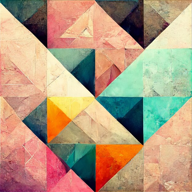 Seamless pattern abstract triangular shapes. AI generative.