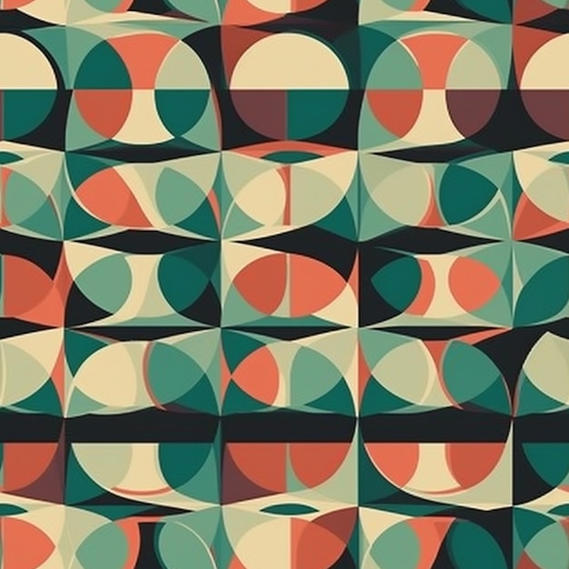 seamless pattern abstract with shapes pastel colors