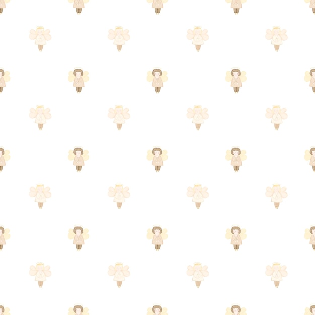 Seamless pattern angels boy and girl pattern with the image of cute angels for printing on textiles