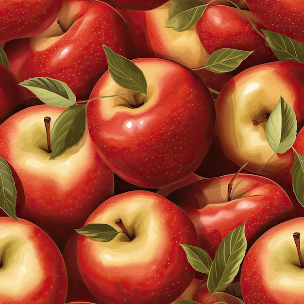 Photo seamless pattern of apples